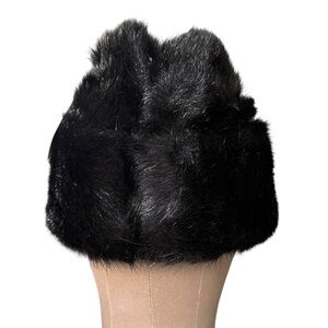 John Kent Faux Fur Cossack Hat Black New With Tags Size Small / Medium